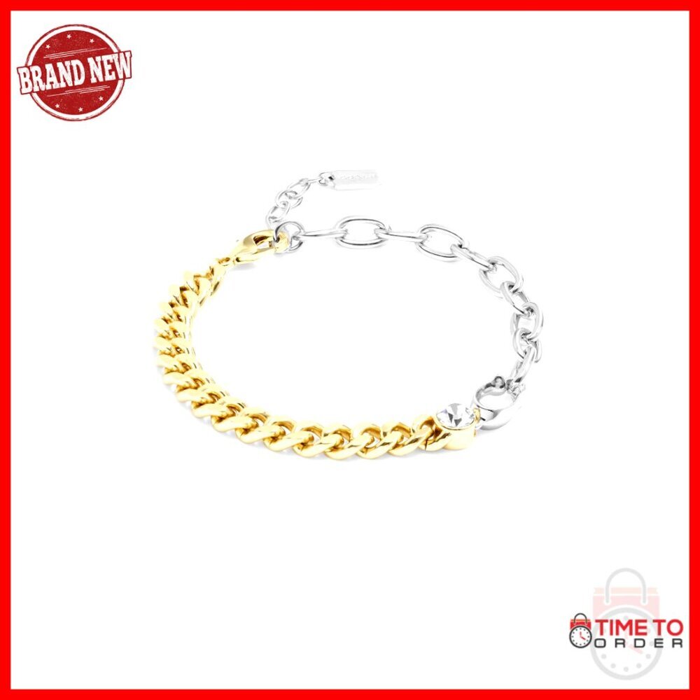 Signature Mixed Chain Bracelet Adjustable Clasp Minimalist Elegant Jewelry - Picture 1 of 3